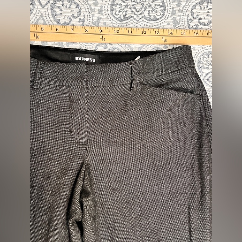 Express Editor Barely Boot Low Rise Charcoal Trousers 8R - Picture 4 of 9